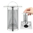 thumbnail image 3 of Laundry Sink Drain Strainer, Stainless Steel Rustproof Fine Mesh Drain Catcher, Strainer Basket with Handle, Embedded Multifunctional Sink Filters for Efficient Cleaning, 3 of 9