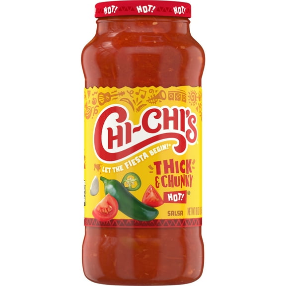 CHI-CHI'S  Regular Salsa - Hot, 16 oz Glass Jar