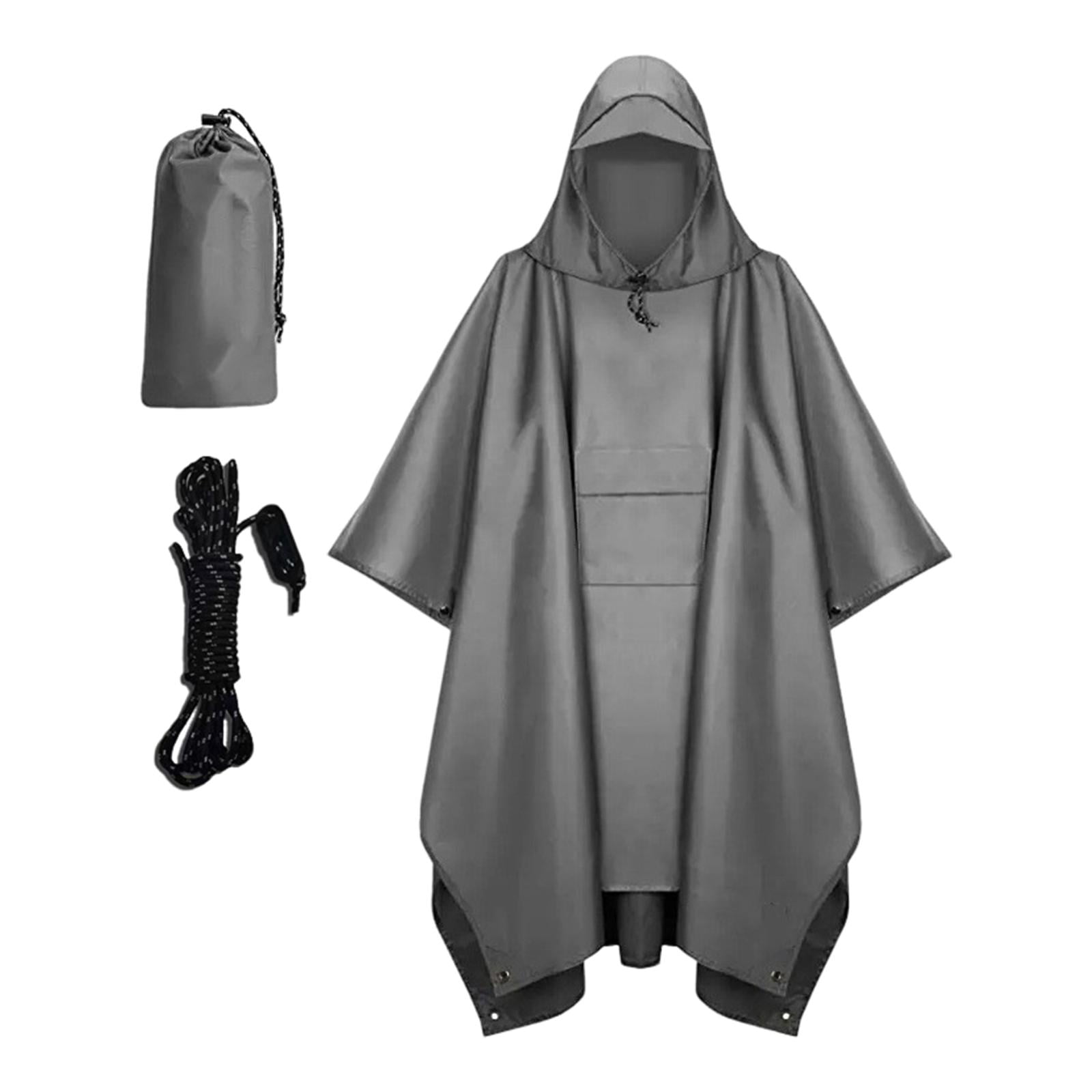 Poncho de lluvia con capucha Adultos Poncho Jersey con capucha con cordon Chaqueta de lluvia de manga larga Chubasquero para hombres Mujeres Eventos Gris Salvador Poncho Adulto Bodega Aurrera en linea