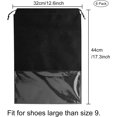 thumbnail image 2 of 6 uds bolsas de zapatos de viaje, bolsas de almacenamiento de zapatos con cordón para embalaje, bolsa de polvo negra, cubierta de zapatos de viaje transparente para el hogar, 2 of 5