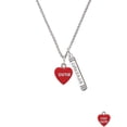thumbnail image 2 of Delight Jewelry Acrylic Red "Too Cute / Cutie" Heart Silvertone Courage Strength Wisdom Honesty Bar Charm Necklace, 23", 2 of 4