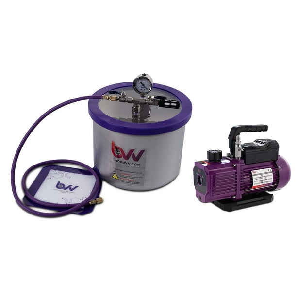 BVV Best Value Vacs 3 Gallon Wide Stainless Steel Vacuum Chamber and