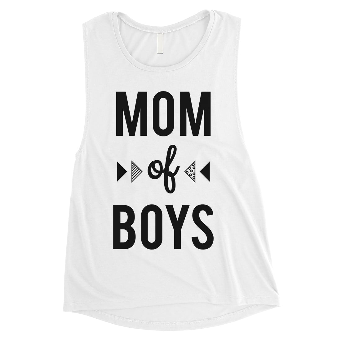 Mom Of Boys Womens White Muscle Shirt 