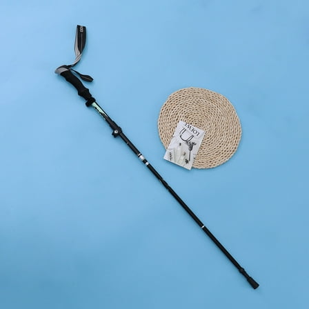 GOOHOCHY Aluminium Alloy Trekking Pole for Mountaineering Walking Stick Black
