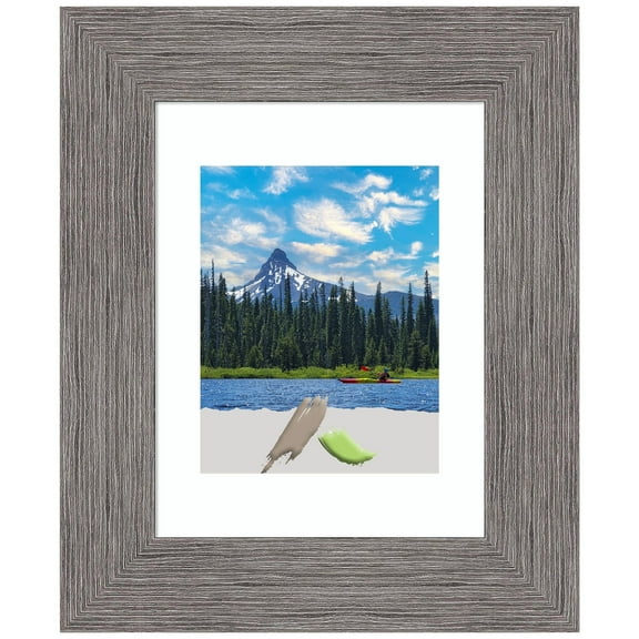 Pinstripe Plank Grey Picture Frame, Photo Frame, Art Frame