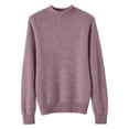 thumbnail image 4 of Women's Mock Neck Raglan Sleeve Sweater, Loose Fit Pullover Top, Solid Color Casual Sweater, Oversized Slouchy Top, Fall Winter Everyday Wear, Long Sleeve Pullover Light Violet L, 4 of 9