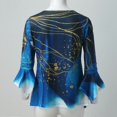 thumbnail image 5 of TSADFHJI Hauts Sans Manches pour Femmes Coton Blouse Vintage Imprimée Col en V Rayée L Bleu Ciel, 5 of 5