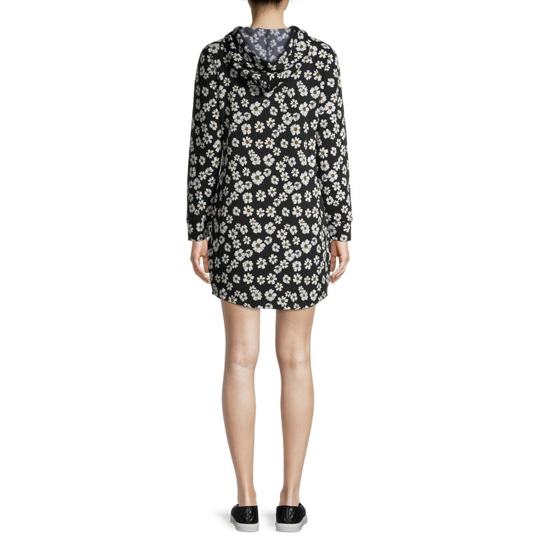 No Boundaries Juniors Print Hoodie Dress Walmart