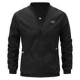 thumbnail image 1 of Mens Casual Solid Color Outdoor Trench Coat with Lapel Pocket Design for Versatile Layering Comfort, 1 of 2