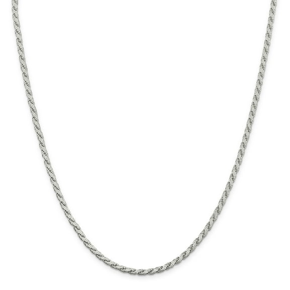 Primal Silver Sterling Silver 3.10mm Flat Rope Chain