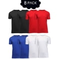 thumbnail image 2 of 8-Pack Men's Short Sleeve Crew Neck Cotton Blend Classic Tee (S-3XL), 2 of 7