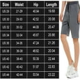 thumbnail image 3 of QPNGRP Men's Workout Stretch Shorts Casual Drawstring Elastic Zipper Pockets Darkgrey 32, 3 of 8