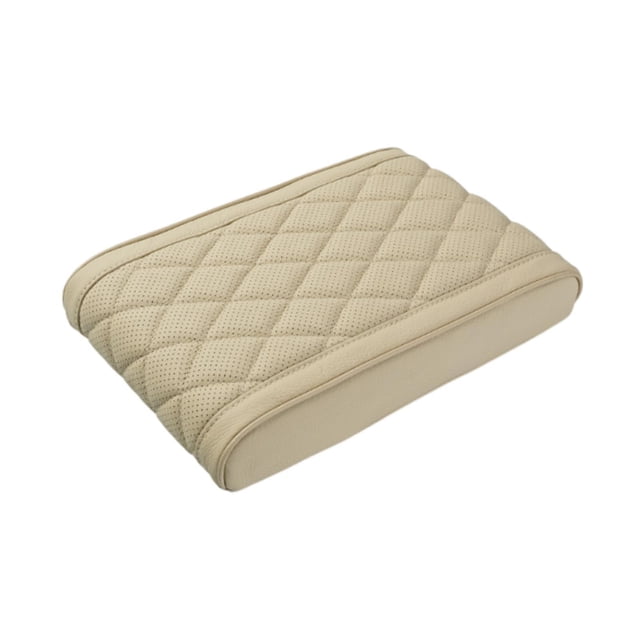 Cojín reposabrazos para coche Funda para consola central del coche Versátil Práctico Profesional Ergonómico Piel sintética suave Cojín reposabrazos Beige