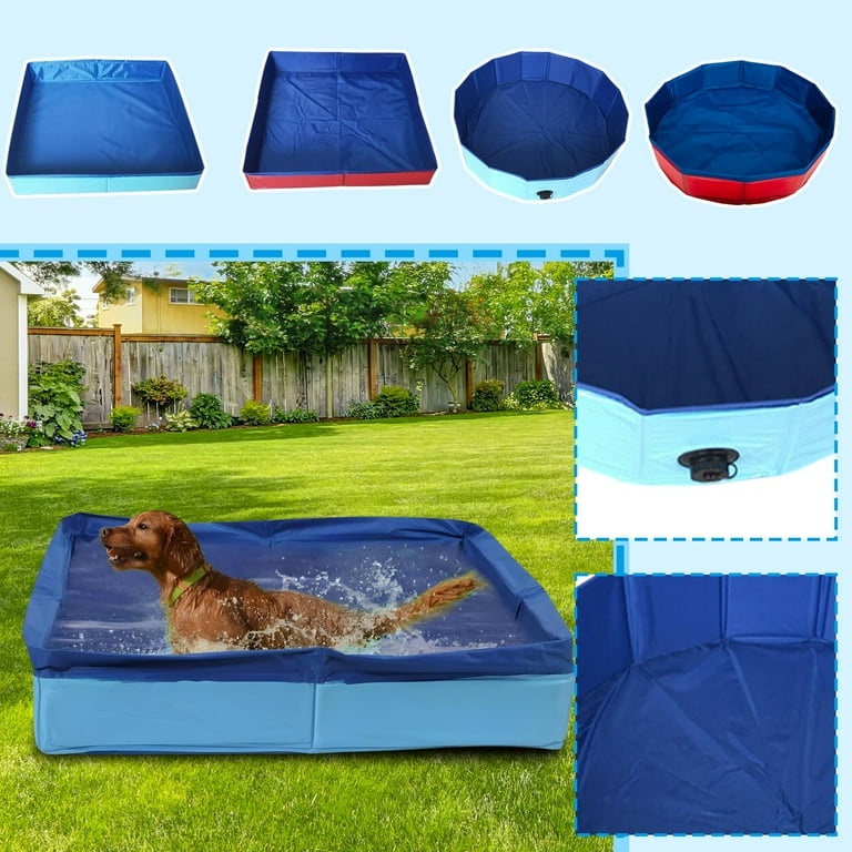 Foldable Pet Swimming Pool – Portable Collapsible Dog Cat Bath