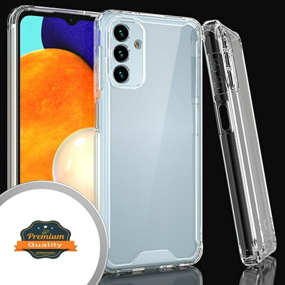 Xpression Cover for Samsung Galaxy A54 5G Ultra Slim Frame Shockptoof Hybrid Rubber Silicone Gummy TPU Clear Hard Back Protective Phone Case - Transparent