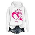 thumbnail image 2 of VBARHMQRT Fall Sweatshirts Cancer Shirts for Women Long Sleeve Cancer Awareness Shirt Ribbon Pattern Hooded Sweatshirts, 2 of 3
