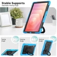 thumbnail image 6 of Case for Samsung Galaxy Tab S11 Ultra 14.6 inch 2025, 360 Rotating Stand Handle Pencil Holder Shoulder Strap Heavy Duty Shockproof Cover, Sky Blue, 6 of 7