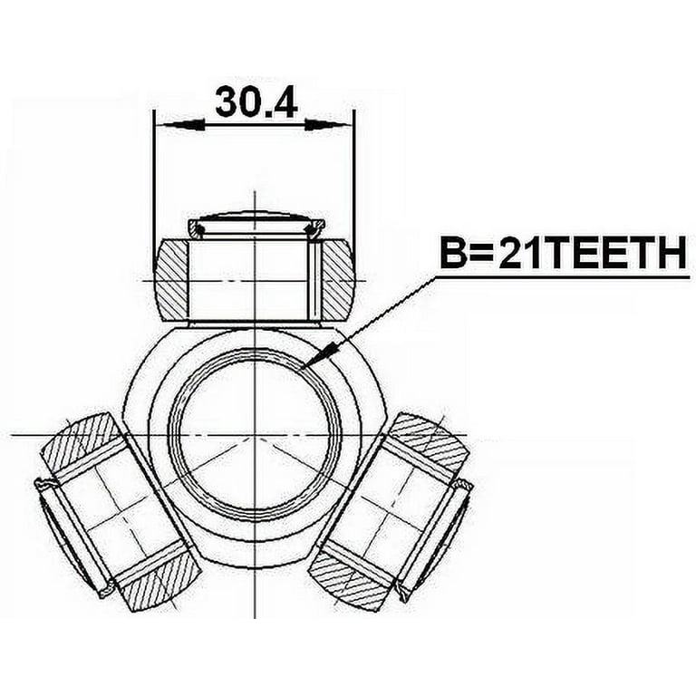 Febest TRIPOD JOINT 21X30.4 # 2116-FOC16 OEM 1061883 Febest TRIPOD JOINT 21X30.4 # 2116-FOC16 OEM 1061883