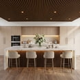 thumbnail image 4 of FRMALL Acoustic Wood Slat Wall Panels, 4-Pack, 94" x 8" Soundproof 3D Accent Wall Panels for Interior Decor, Walnut, 4 of 11