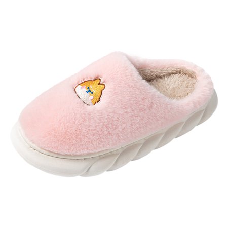 

House Slippers For Women Womens Slippers Indoor Home Cute Cartoon Embroidery Lightweight Winter Warm Cotton Slippers