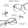 thumbnail image 4 of LifeArt Blue Light Blocking Glasses, Anti Eyestrain, Computer Reading Glasses, Gaming Glasses, TV Glasses for Women and Men, Anti Glare (Clear Gray, +1.75 Magnification), 4 of 6