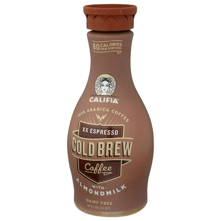 Califia Farms XX Espresso Cold Brew Coffee with Almond Milk 48 Fluid Ounce 6 per case