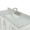 thumbnail image 5 of Ariel Stafford 55 Inch Single Rectangle Sink Vanity With Carrara White Marble Countertop W/0.75" Edge In White, 5 of 11