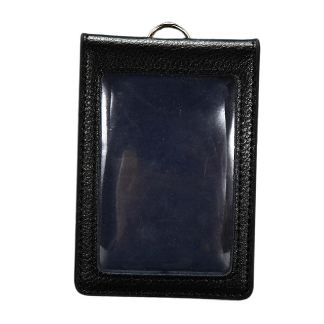TISHITA Étui Porte-Cartes Étui à Cartes Souple Réutilisable avec Fenêtre Transparente Type Vertical Noir