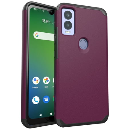 For Cricket Magic 5G 2023 Slim Shockproof Hybrid Cover Cell Phone Case - mk Purple