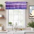 thumbnail image 2 of Curtain Valance for Windows, Abstract Minimalist Stripe Art Kitchen Valances Rod Pocket Short Curtains, Purple Water Ripple Texture Window Valance for Bedroom Bathroom Living room 42x12in, 2 of 9