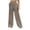 Coffee, variant on yunLCZ Pants Plus Size for Women Women's Pure Color Fashionable Casual Imitation Linen Pocket Strap Pants Casual Lounge Sweatpants