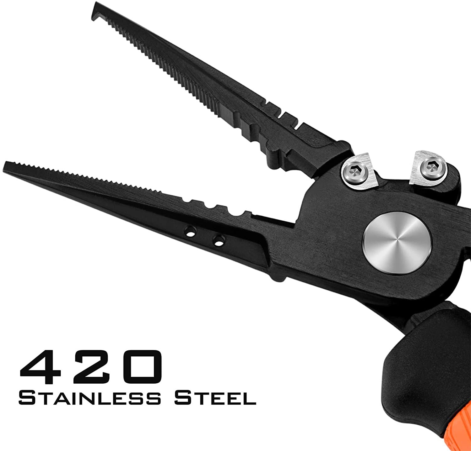 KastKing 7.5" Fishing Pliers, 420SS, Tungsten Cutters, Corrosion-Resistant