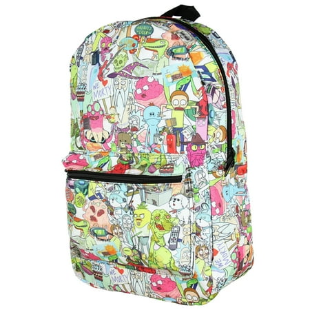 Cartoon Network - Rick And Morty Cartoon Characters Sublimated Backpack ...