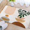thumbnail image 3 of Mid Century Modern Boho Bathroom Rugs, Abstract Aesthetic Burnt Orange Non-Slip Bath Rugs Abstract Leaf Bathroom Rugs Set Minimalist Bathroom Rug Mat 19X31inch, Extra Soft and Absorbent Bath Rugs, 3 of 3