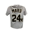 thumbnail image 4 of Mars 24K Hooligans WHITE Baseball Jersey - Mens Large, 4 of 7
