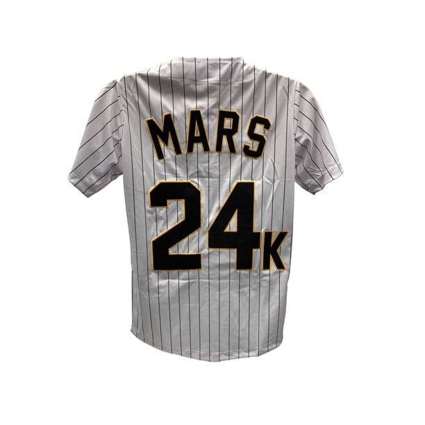 Bruno Mars 24K Hooligans WHITE Baseball Jersey Magic Costume, Size