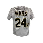 Mars 24K Hooligans WHITE Baseball Jersey - Mens Large