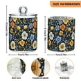 thumbnail image 5 of Yayeee 2 Pack Qtip Holder Bathroom Cotton Swab Canister with Lid Clear Dispenser Set, Navy Floral Pattern, 5 of 6