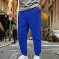 thumbnail image 6 of Dagugfen Men's Sweatpants Drawstring Cinch Bottom Elastic Waisted Full Length Straight Leg Jogger Pants with Pockets(S,Blue), 6 of 8