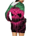 thumbnail image 7 of Taqqpue Halloween Print Hoodie Dress for Women Fashion Ghost Pumpkin Witch Mini Dresses Long Sleeve Outfit Cosplay Party Dress with Pockets, 7 of 7