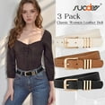 SUOSDEY Women's Belts Ladies Leather Waist Belt for Jeans Dress 3 Pack