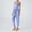 35# Blue, variant on Workout Jumpsuits for Women Backless Twisted U Neck Side Pocket Harem Casual Yoga Gym Jumper One Piece Outfits Gray 2XL