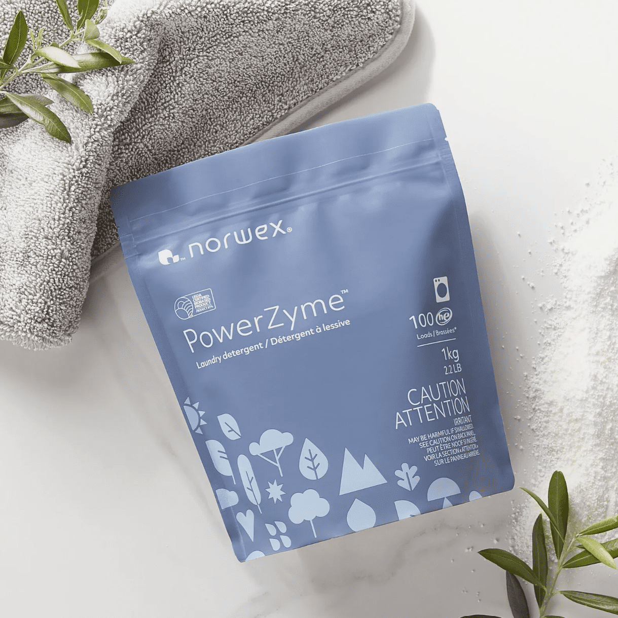 Norwex PowerZyme Laundry Powder Detergent New Formula 2.2 lb 1 kg