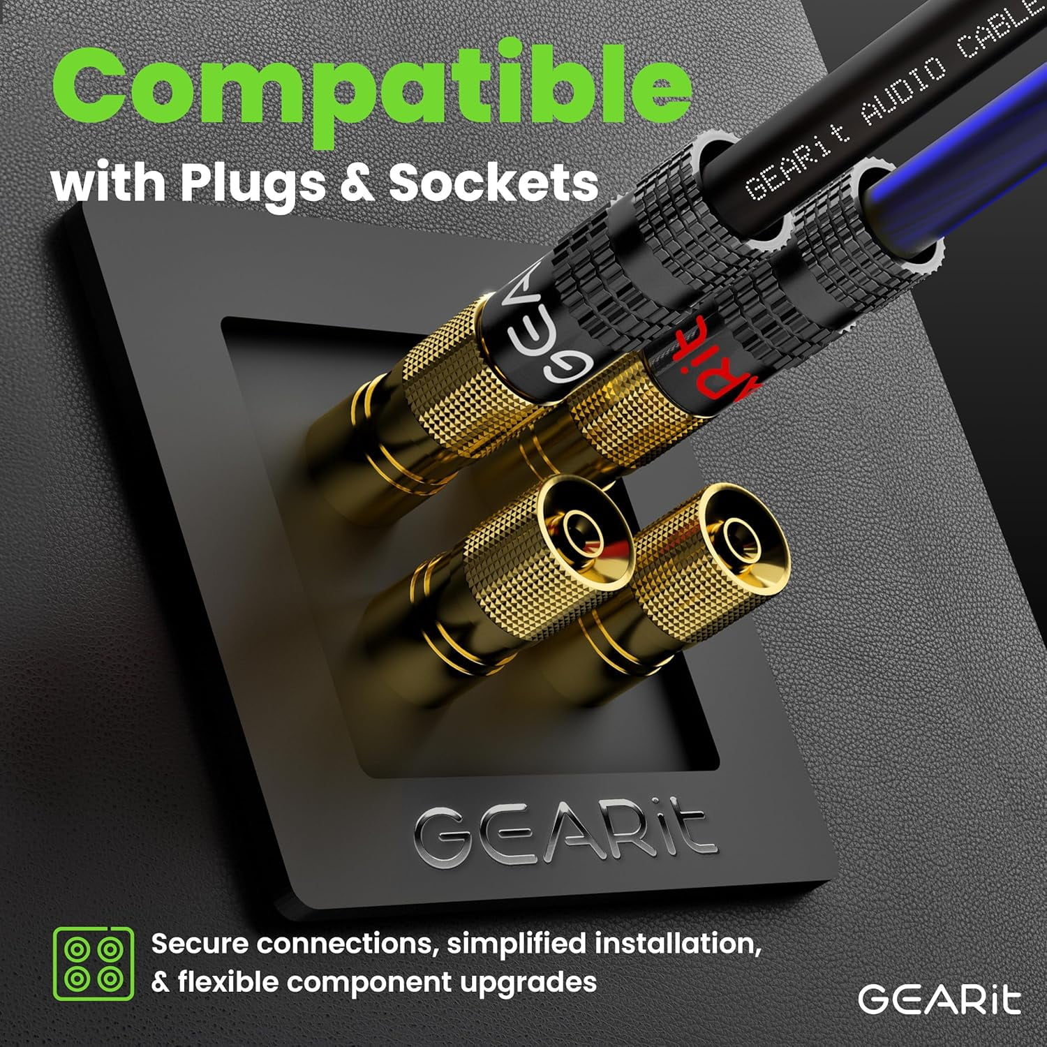 GearIT Pro Series 14 AWG Speaker Wire, Great Use for Home Theater and Car Audio, Black/Blue, 100 Feet / 30 Meters