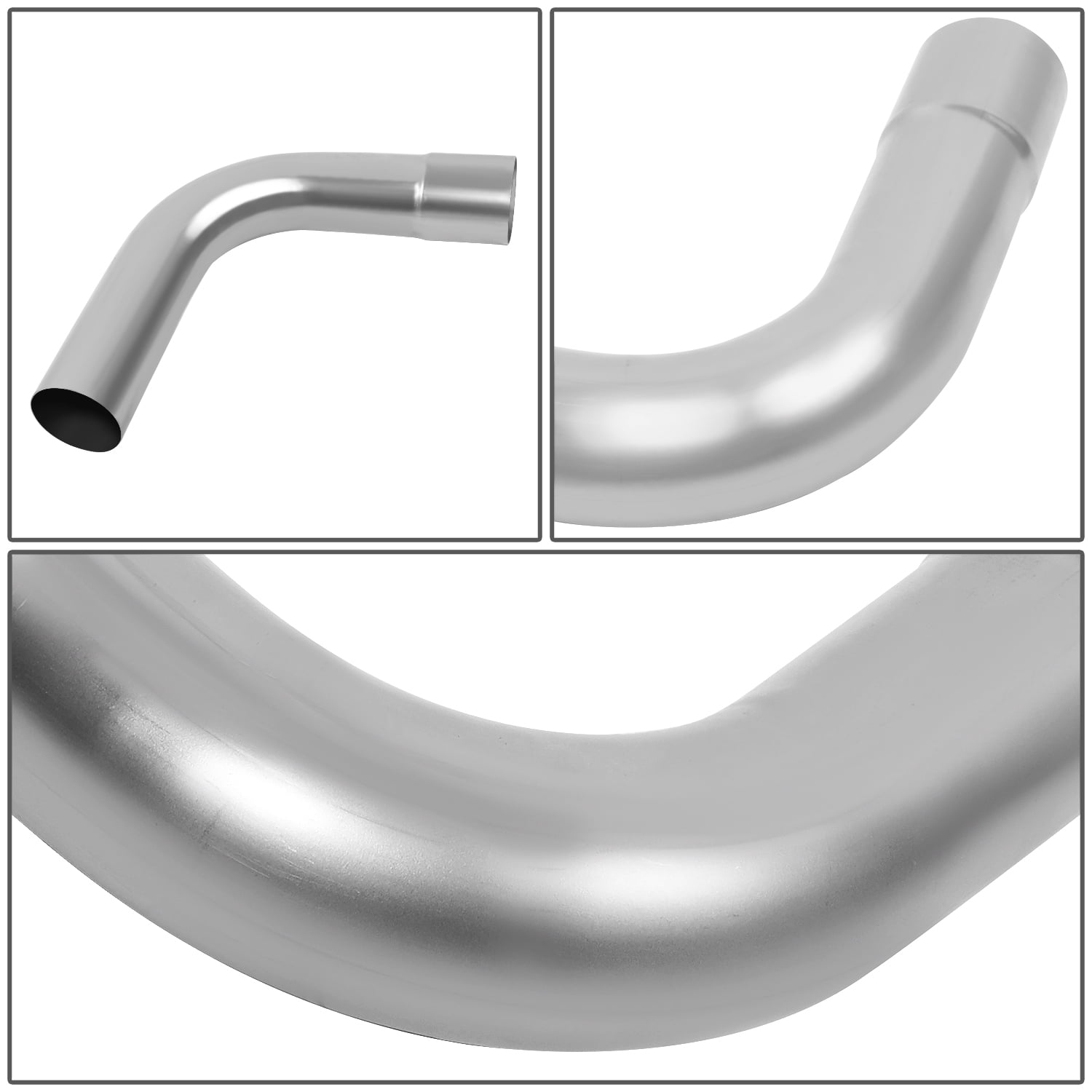 Nuvision 8Pcs 3"OD DIY Custom Mild Steel Mandrel Exhaust Tubing Bend Straight Pipe Kits