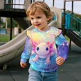 thumbnail image 5 of Garronmavis Pink Axolotl Long Sleeve Sweatshirt Soft Pullover Crewneck Long Sleeve Shirts Stylish Fall Winter Clothes Washable Toddler Girl Sweatshirt Clothes Outfit for Girls Aged 1-2, 5 of 7