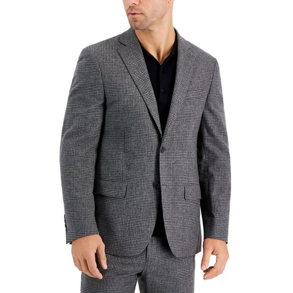 Lauren Ralph Lauren Men's Wool Flannel Classic-Fit Suit Jacket Grey B4HP $450 (50,Long,Regular)