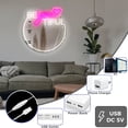 thumbnail image 3 of Heliwey Be You Tiful Neon Mirror Sign for Wall Decor Pink Neon Wall Sign LED Neon Light Mirror Dimmable Wall Hanging Mirror Sign Neon Mirror for Bedroom Beauty Salon Living Room Girls Room Decoration, 3 of 7