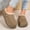 Khaki, variant on Womens Fuzzy Mule Slippers, Suede Upper with Shearling Lining Thick Chunky Sole Easy Wear Warm Closed Back Indoor Outdoor Footwear for Women