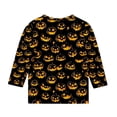 thumbnail image 4 of Riecok Boys Girls Long Sleeve Tee Halloween Round Neck Pumpkin Printed 3/4 Sleeve Tees Shirts for Boys Girls Multicolor 11 Years, 4 of 4